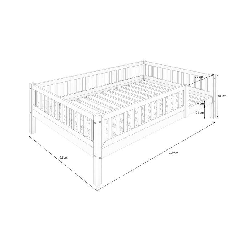 babyonlineshop Nature Kid Lilly Einzelbett natur 120x200 cm VIP-Rabatte