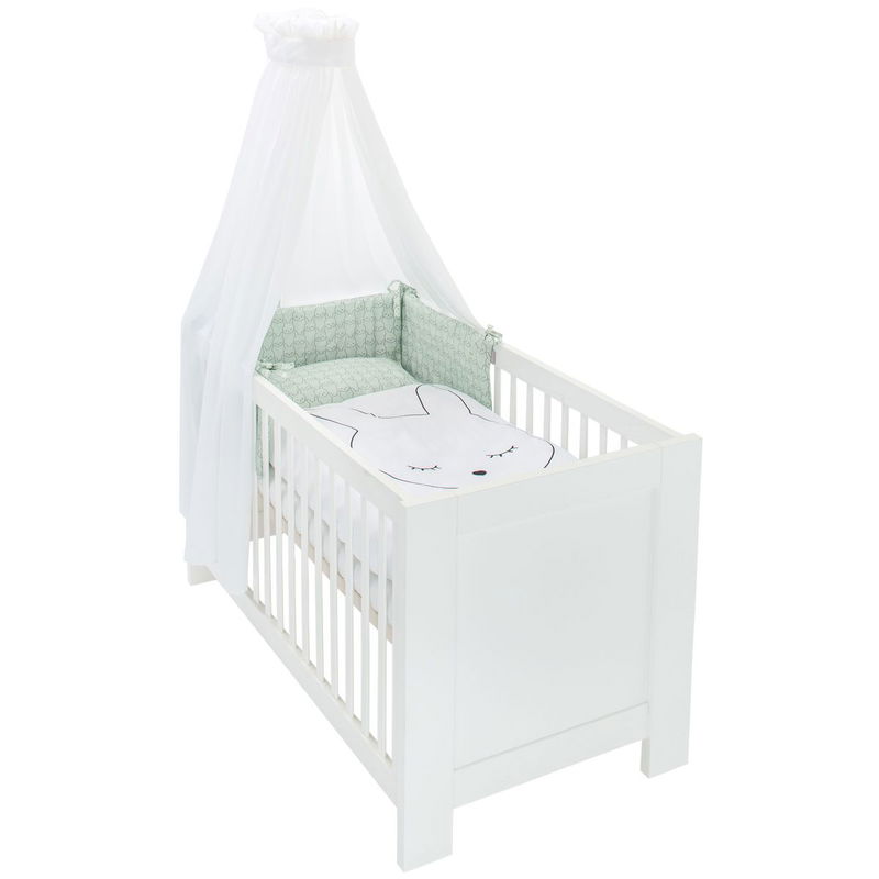 babyonlineshop Träumeland Bettset Kuschelhase 100x135 inkl. Himmel & Nestchen