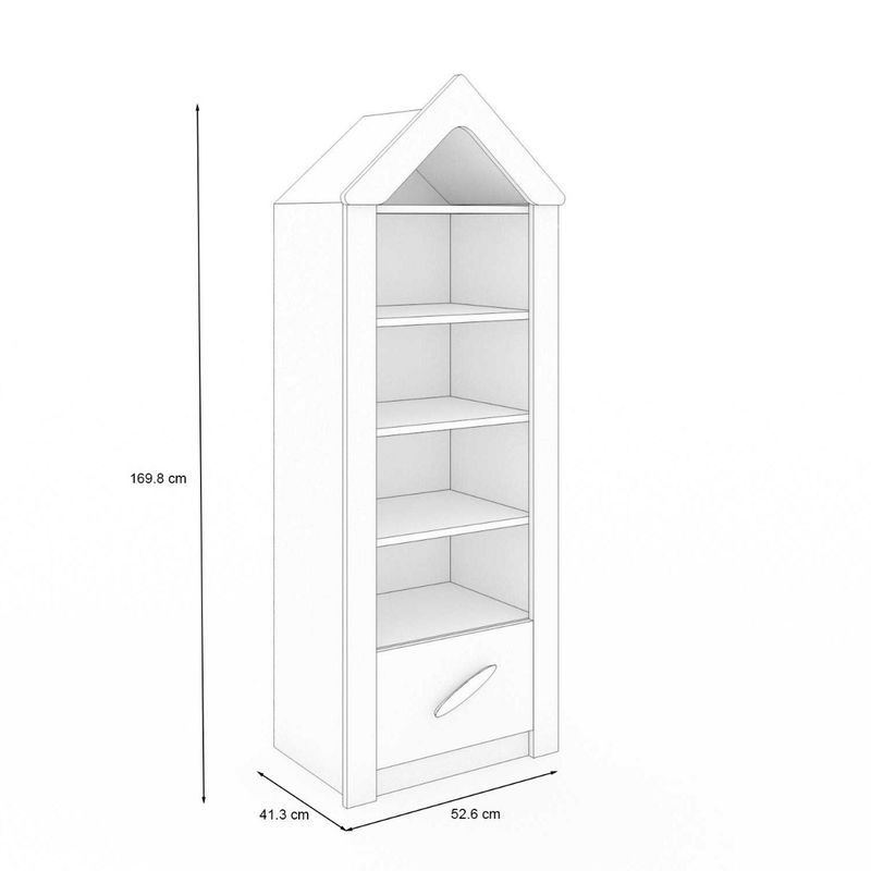 babyonlineshop Nature Kid My House Bücherregal Natur/Grau Bis zu 60% Rabatt
