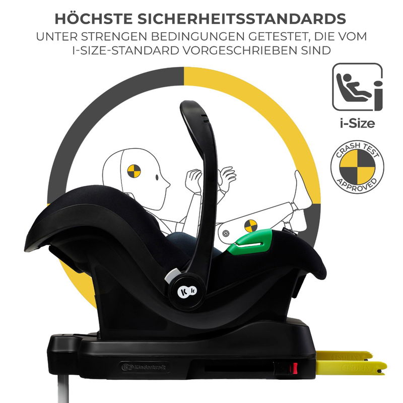 babyonlineshop Kinderkraft Kinderautositz mit Basisstation MINK PRO i-Size + MINK FX schwarz zollfrei