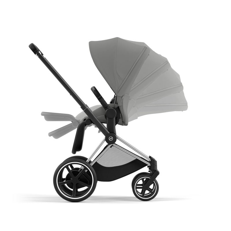 babyonlineshop CYBEX e-PRIAM Kinderwagen Mirage Grey Gestell wählbar New Generation Begrenztes Angebot